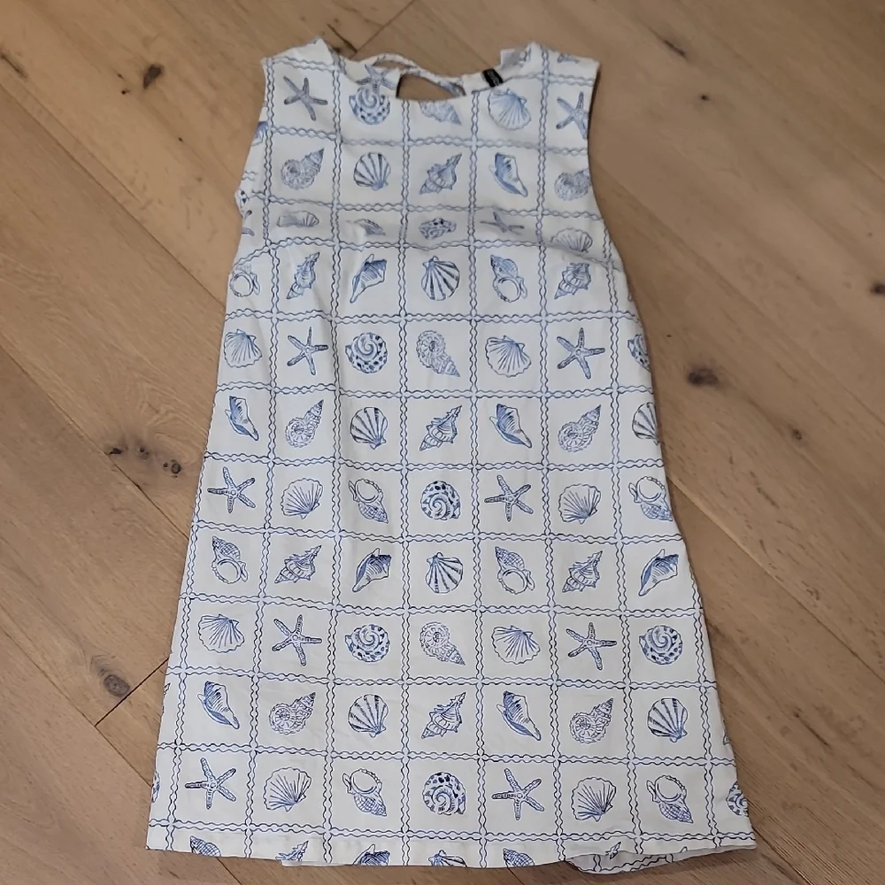 H&M Dress with Blue Shell Pattern - Picture 1 of 5
